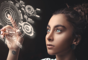 futuristic technology interaction